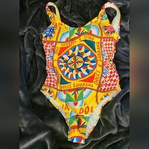Dolce & Gabbana Multicolor One Piece Swimsuit